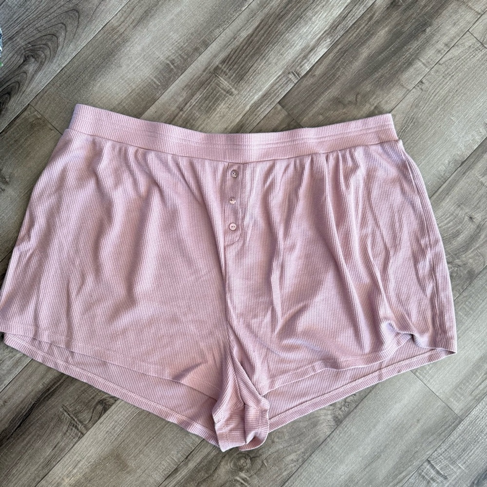 Bobeau Pink thermal pajama shorts set with hoodie size 1X Stitch fix - Picture 6 of 7